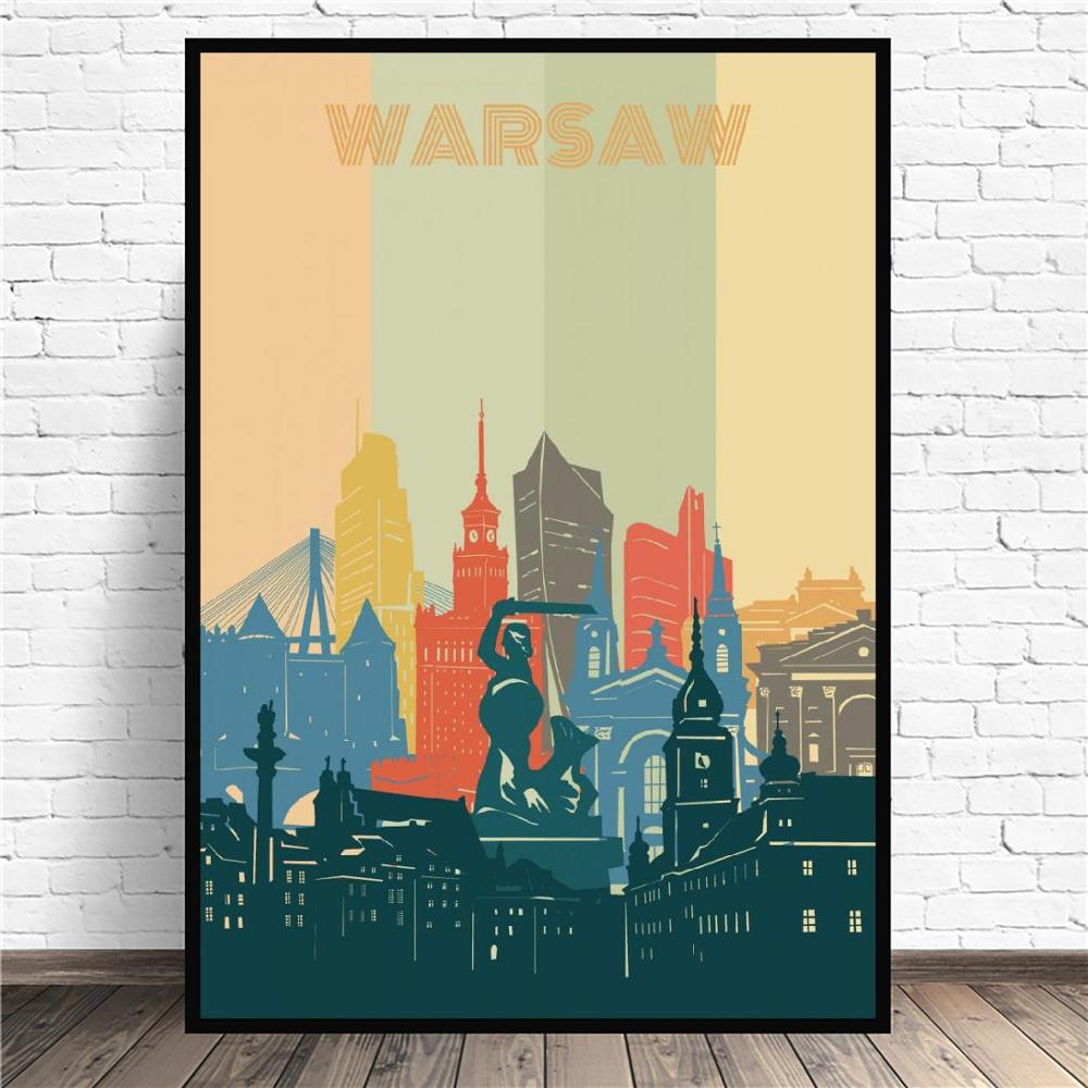 Decorative Mirror - Lienzo de paisaje urbano Retro de