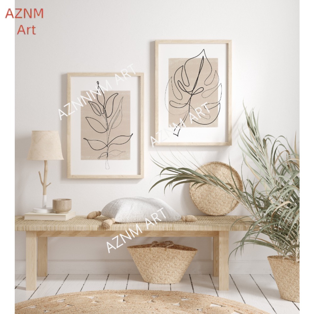 Abstract Canvas Set - Juego de impresión artística de línea