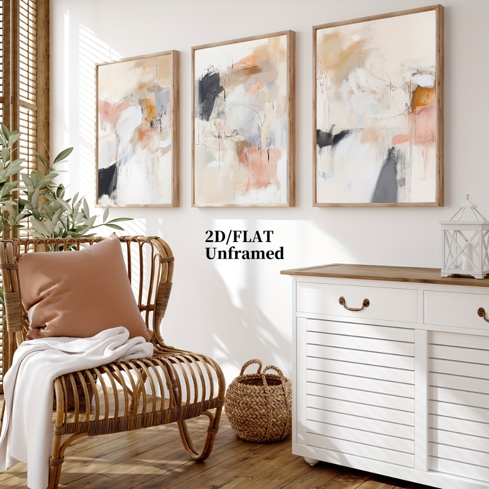Juego de 3 Cuadros Decorativos - Abstract Canvas Set reseña y precio