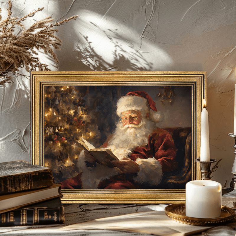 Pintura al óleo navideña de le - Picture Frame reseña y precio