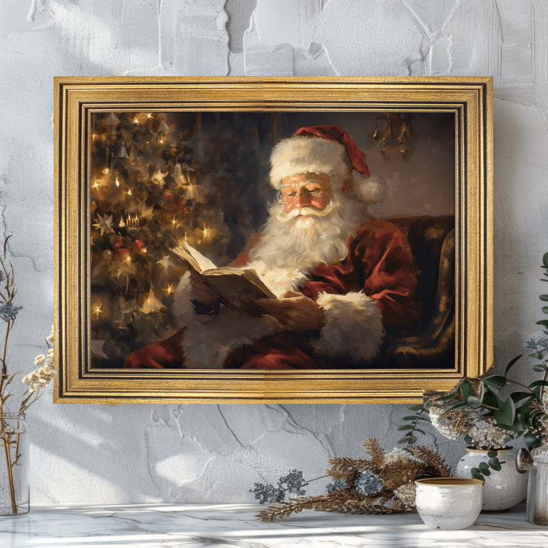 Pintura al óleo navideña de le - Picture Frame reseña y precio